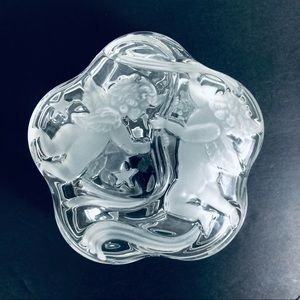 Vintage Mikasa ‘90s Cherubs Candy Dish Clear Color